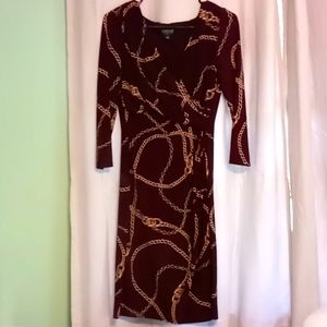 Burgundy Lauren Ralph Lauren dress sz 8